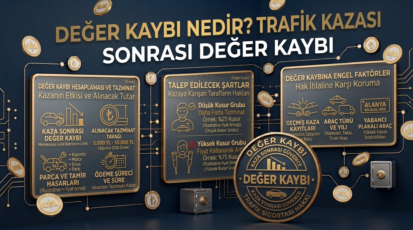 Değer Kaybı Nedir? Araç Değer Kaybı Nasıl Hesaplanır ve Üst Limitleri Nelerdir?