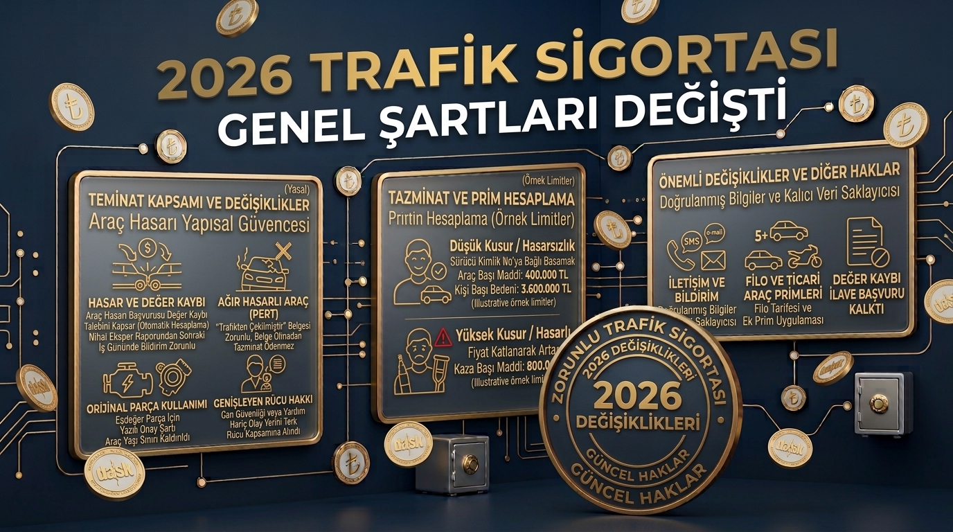 2026 Trafik Sigortası Genel Şartları Değişti: Araç Değer Kaybı ve Hasar Süreçlerinde Yeni Dönem