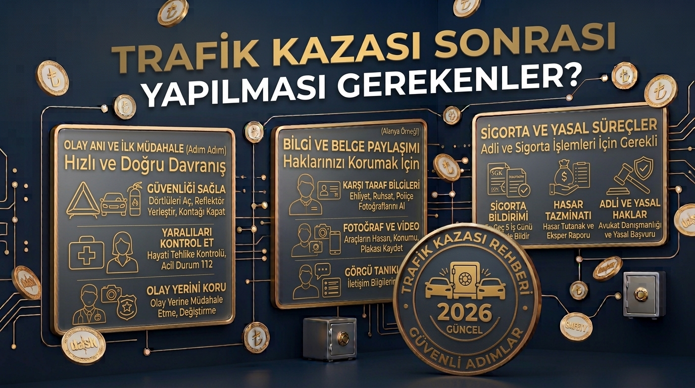 Trafik Kazası Sonrası Yapılması Gerekenler: 2026 Güncel Rehberi